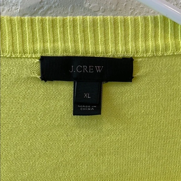 J. Crew Yellow Cardigan Sweater Lightweight Knit - Picture 2 of 7